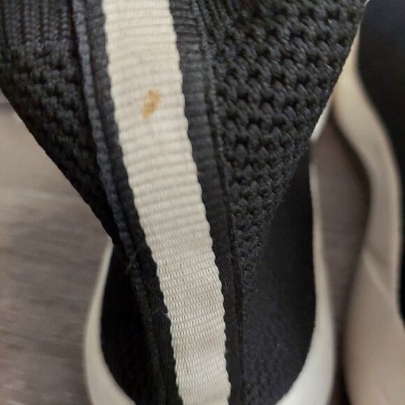 ZARA WOMAN Black White Sneakers Sock Style size 7.5-8 - Picture 6 of 10